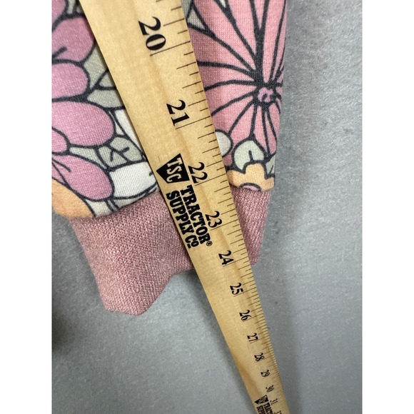 BiBi Top Floral Sleeve Lace Cuff Long Sleeve Blouse Casual Pullover Womens L EUC - Picture 7 of 9